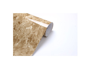 Beige-Marmor-Hochglanz-PVC-Laminationsfilm für Kunststofffensterpolster