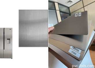 Vielseitiges Meta--Silber bürsten dekorativen Film Farbe-PVCs für Haushaltsgerät-Platte