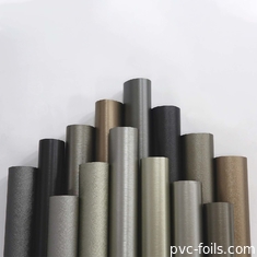 Metallische Silberfarbe selbstklebende PVC-Folien in Rollen für Oberflächendekoration