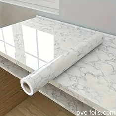 Ölfest Weißmarmor Selbstklebstoff PVC Dekorationsfilm Einfacher Aufkleber für Heimdekoration DIY