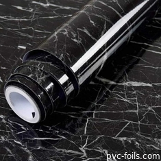 Hochglänzende Marmormembranfolie für Küchenschränke Kratzfeste Laminatfolie