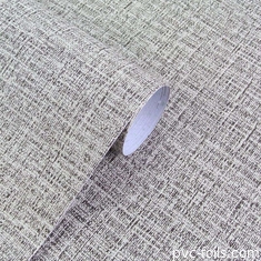 Gewebe Textur Feste Farbe PVC Selbstklebfilm für Hotelzimmer Wandbedeckung, Schälen und Stick