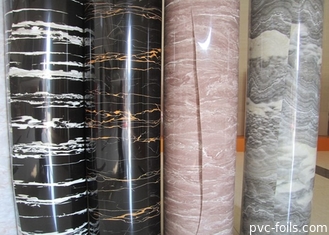 PVC-Dekorationsfilm mit schwarzem Marmoreffekt für Möbelplatten