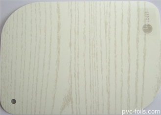 Weißes hölzernes Korn-Laminat bedeckt PVC-Folie für Möbel