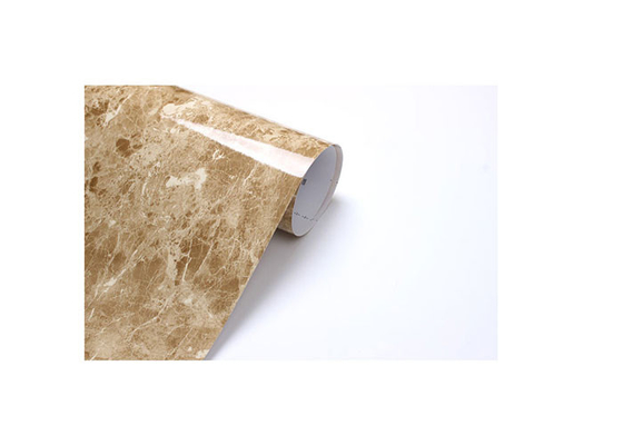 Beige-Marmor-Hochglanz-PVC-Laminationsfilm für Kunststofffensterpolster