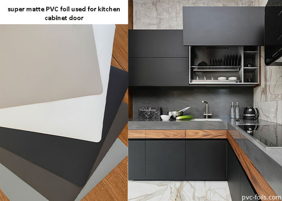 Schwarze supermatte PVC-Dekorfolie für Küchenschranktüren