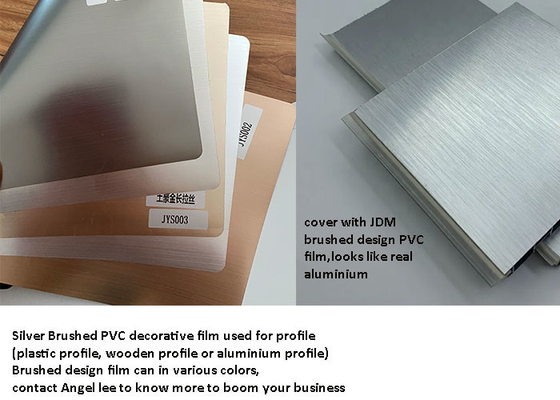 Selbstklebende PVC-Verpackungsfolie für hölzernes Plastikaluminiumprofil