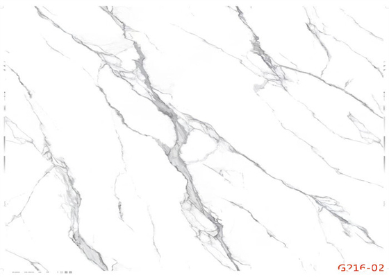 ROHS 0.50mm weißer Marmor-PVC-Film für Innenmöbel Front Decoration