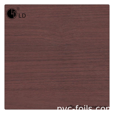 Mahagonibraune, holzfarbene PVC-Dekorfolie 0,12 mm für die Kunststoffprofilumhüllung