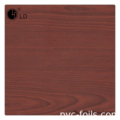 Mahagonibraune, holzfarbene PVC-Dekorfolie 0,12 mm für die Kunststoffprofilumhüllung
