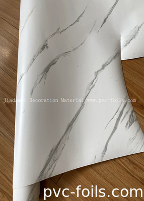 Weiße Marmor-Design-PVC-Membranfilmrolle für Schranktürdekoration