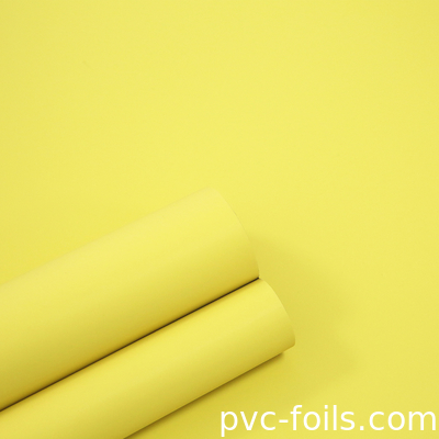 Gelbfarbiger PVC-Dekorationsfilm Supermatte für Schlafzimmerschranktüren