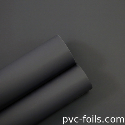 Dunkelgraue PVC-Dekorationsfolie für die Innenausstattung, supermatte