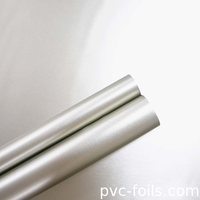 Glanzmetallische Silber-PVC-Dekorationsfolie zur Lamination von Möbelplatten