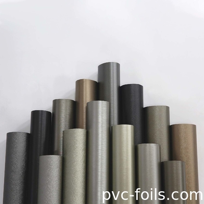Metallische Silberfarbe selbstklebende PVC-Folien in Rollen für Oberflächendekoration