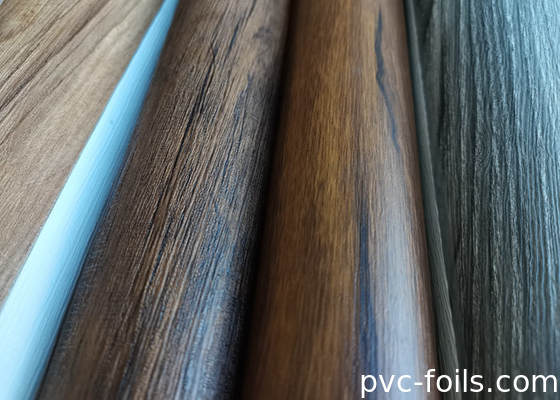 Walnussbraune Holzkörner PVC-Dekorationsfilm für Kunststofffensterpolster