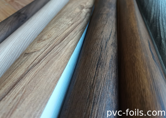 Walnussbraune Holzkörner PVC-Dekorationsfilm für Kunststofffensterpolster