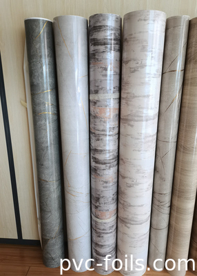 1400 mm glänzende Marmor-PVC-Film für Vakuum-Membranpresse
