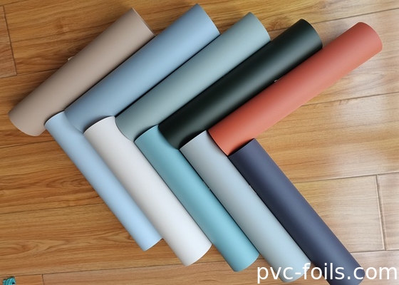 Solidfarbiger Soft Touch PVC Dekorationsfilm für Vakuumpressen und Membrantüren