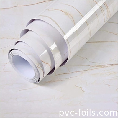 Glanzende Marmor-Selbstklebende PVC-Folien für Küchenschränke