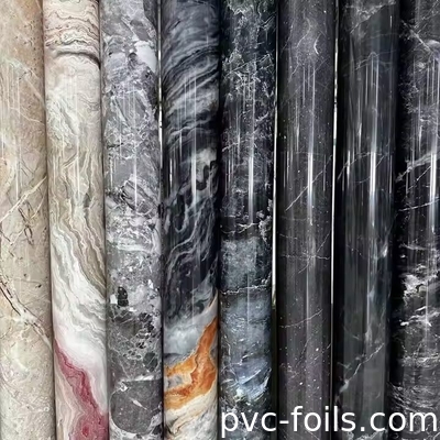 Digital gedruckte Marmor-PVC-Dekorationsfolie für Möbelplatten und Laminationsprojekte