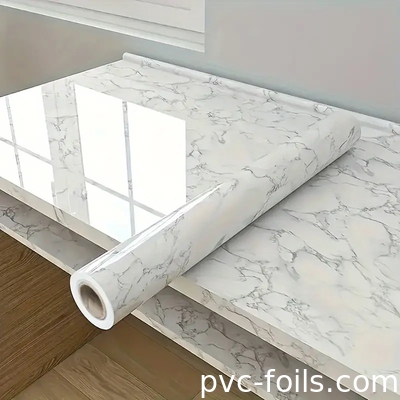 Ölfest Weißmarmor Selbstklebstoff PVC Dekorationsfilm Einfacher Aufkleber für Heimdekoration DIY