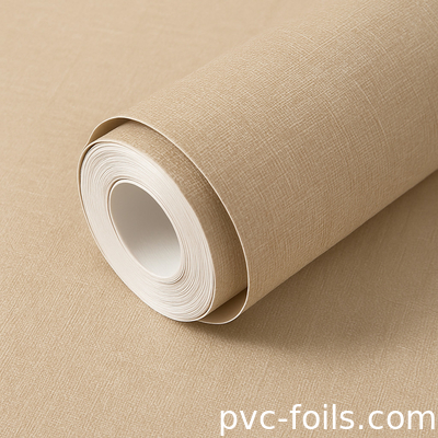 Gewebe Textur Feste Farbe Pvc Selbstklebfilm für die Wanddekoration