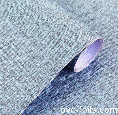 Gewebe Textur Feste Farbe Pvc Selbstklebfilm für die Dekoration von Hotels Renovierung