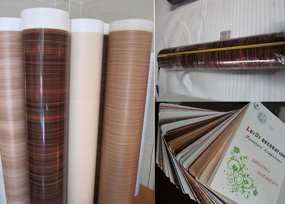 Holzprägte PVC-Möbelfolie zur Dekoration von Partikelplatten 0,15-0,30 mm